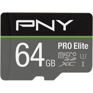 Pny card memorie pny pro elite microsdxc, 64gb + adapter sd