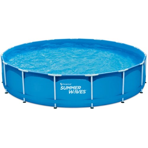 Polygroup piscina cu cadru metalic summer waves®, 457 x 91 cm, cu scara, filtru si accesorii de curatare