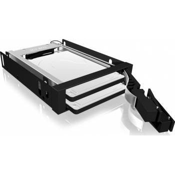 Raidsonic icy box mobile rack for 2x 2.5'' sata hdd or ssd, black