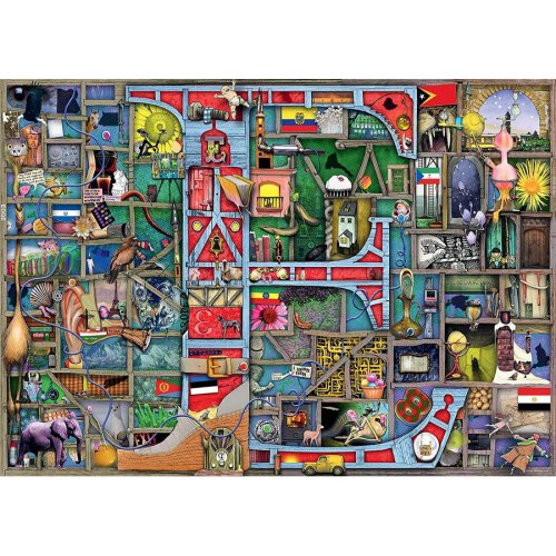 Ravensburger puzzle thompson: awesome alphabet e ,1000 piese