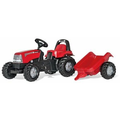 Rolly toys tractor cu pedale rolly kid case cvx 1170 cu remorcă