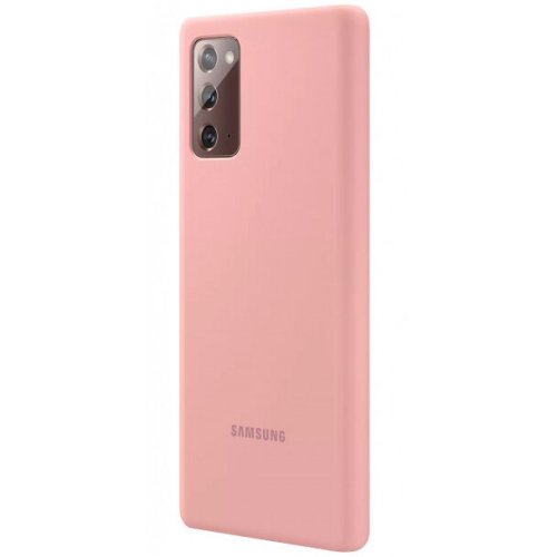 Samsung capac protectie spate silicone cover, maro copper pentru samsung galaxy note 20 (n980)