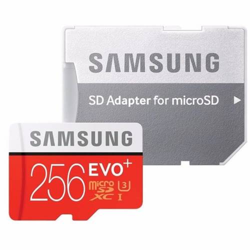 Samsung card de memorie samsung micro-sdhc evo plus 256gb, class 10, uhs-1 2017, mb-mc256ga/eu (adaptor sd inclus)