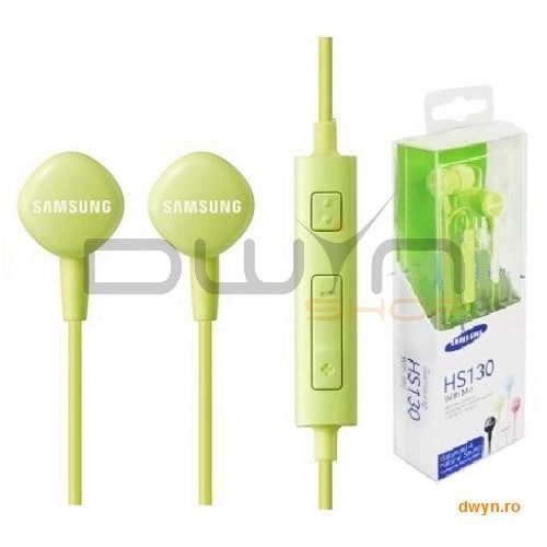 Samsung hs1303 stereo headset green ( microfon, gold plated 3,5 mm/ 1.2 m)