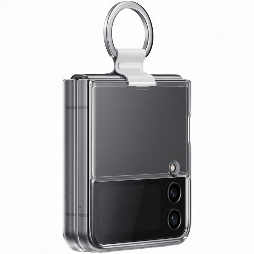 Samsung husa de protectie samsung clear cover with ring pentru galaxy z flip4, transparent