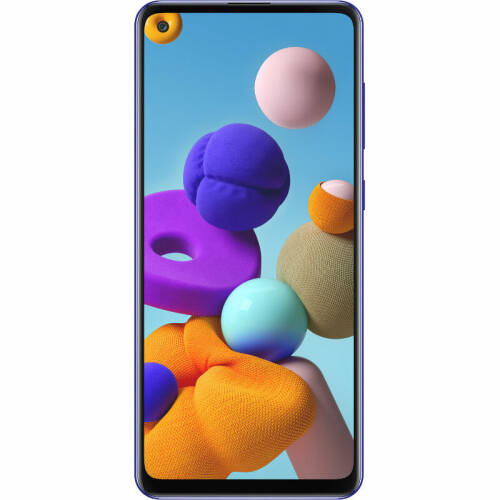 Samsung smartphone samsung galaxy a21s (2020), octa core, 32gb, 3gb ram, dual sim, 4g, 5-camere, baterie 5000 mah, prism crush blue