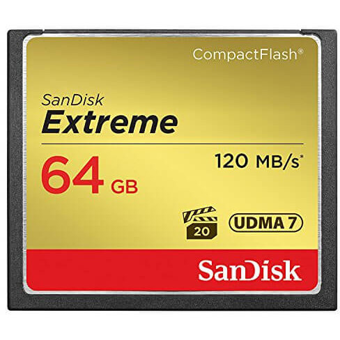 Sandisk card de memorie sandisk compact flash extreme, 64gb, 120mb/s