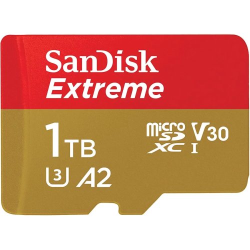 Sandisk card de memorie sandisk extreme microsdxc, 1tb, class 10, v30, uhs-i, u3, adaptor sd
