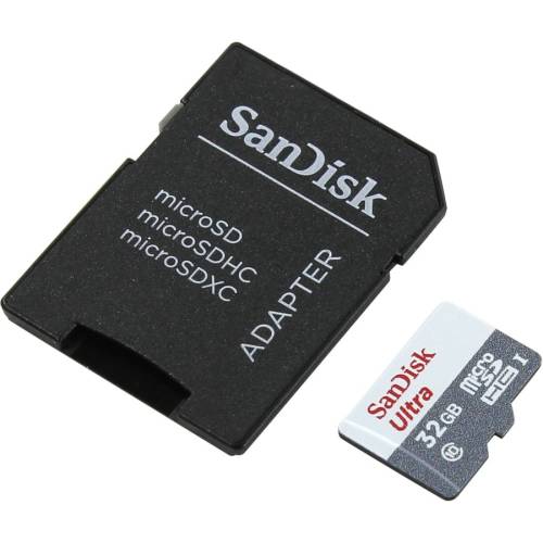 Sandisk card de memorie sandisk ultra microsdhc, 32gb, clasa10, uhs-i + adaptor sd