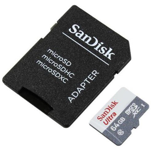 Sandisk card de memorie sandisk ultra microsdxc, 64gb, clasa10, uhs-i + adaptor sd