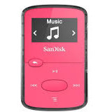 Sandisk sandisk clip jam mp3 player 8gb, microsdhc, radio fm, pink