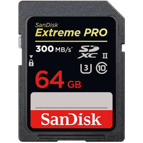 Sandisk sandisk extreme pro sdxc 64gb - 300mb/s uhs-ii