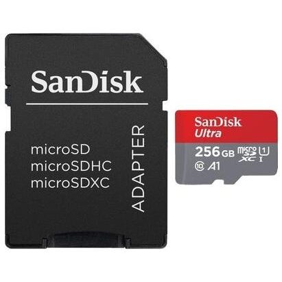 Sandisk sandisk ultra android microsdxc 256gb + sd adapter + memory zone app 100mb/s a1