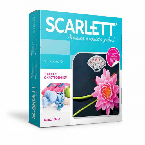 Scarlett cântar personal scarlett scbs33m043, cu motiv de lotus