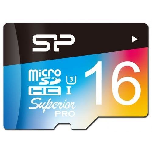 Silicon power card de memorie silicon power microsd 16gb superior uhs-1 u3 color