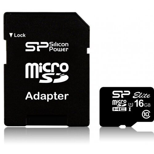Silicon power card de memorie silicon power micro sdhc 16gb class 10 adaptor negru