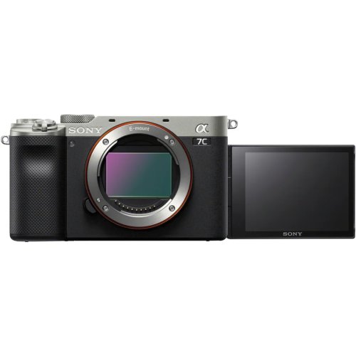 Sony aparat foto mirrorless sony alpha a7c, 24.2mp, full-frame, 4k, body, argintiu