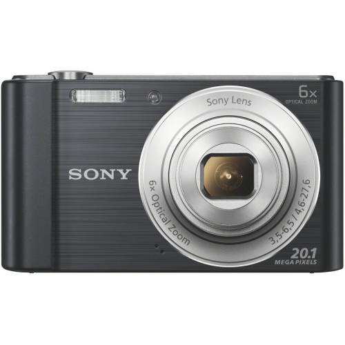 Sony camera foto sony cyber-shot w810 black, 20.1 mp, senzor ccd, zoom optic 6x, steady shoot, ecran 2.7'
