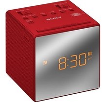 Sony radio deșteptător sony icfc1tr.ced, roșu