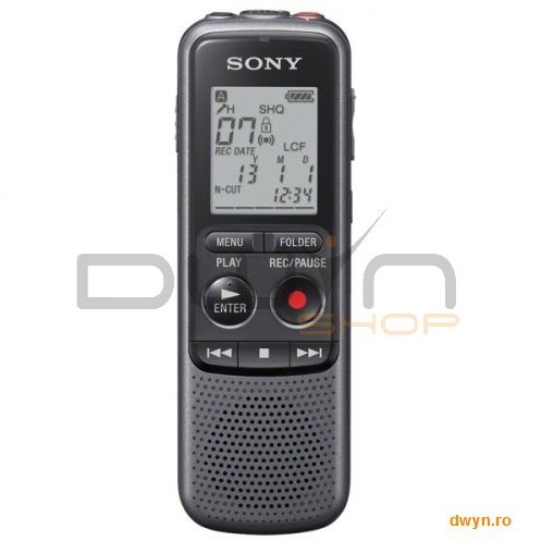 Sony reportofon sony icd-px240, 4gb, inregistrare mp3/192 kb/s de inalta calitate, 4 gb, putere de iesire