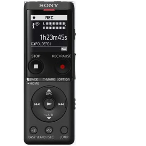 Sony reportofon sony icd-ux570b, microfon stereo, mp3, usb, slot microsd, 4gb, negru