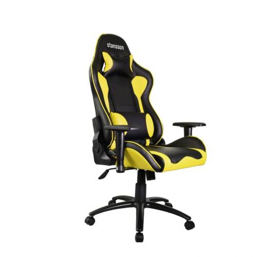Stansson scaun ergonomic gamer stansson uce505bc negru/galbena