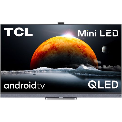 Tcl televizor tcl 65c821 164 cm, smart android, 4k ultra hd, mini led, clasa g, argintiu