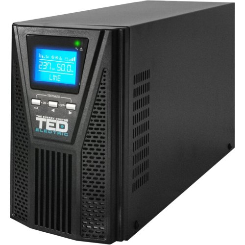 Ted electric ups 2000va online dubla conversie managenent 3 schuko ted electric ted003980