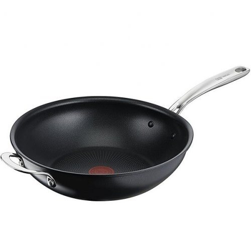 Tefal tigaie wok jamie oliver home cook e0141955, diametru:28cm, inaltime:8,4cm, thermo-signal™, thermo-fusion™