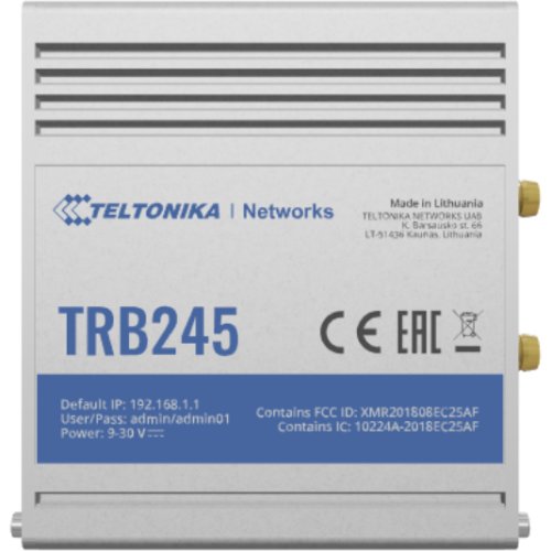 Teltonika gateway industrial teltonika trb245, 4g, dual sim, 64 mb ram, 16 mb flash