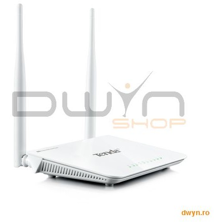 Tenda router 3 port-uri wireless n 300mbps, 2 antene fixe (2*5dbi)