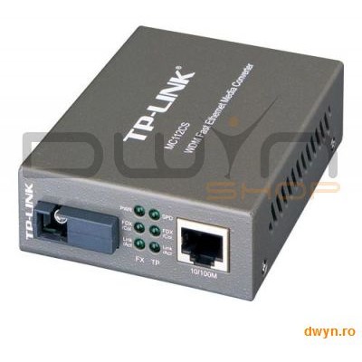 Tp-link convertor rj45 10/100m la fibra sc single-mode 100m, full-duplex, tx:1310nm, rx:1550nm, pana la 20km