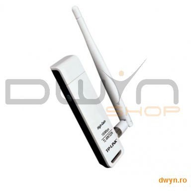 Tp-link placa retea wireless usb 150mbps high gain, antena detasabila 4dbi