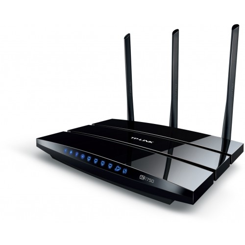 Tp-link tp-link, router wireless ac 1750mbps, dual-band, 2.4ghz 450m / 5ghz 1300m, multifunctional, 4 portur