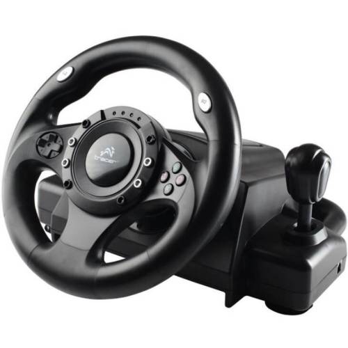 Tracer steering wheel tracer drifter pc/ps2/ps3 + game trajoy34009