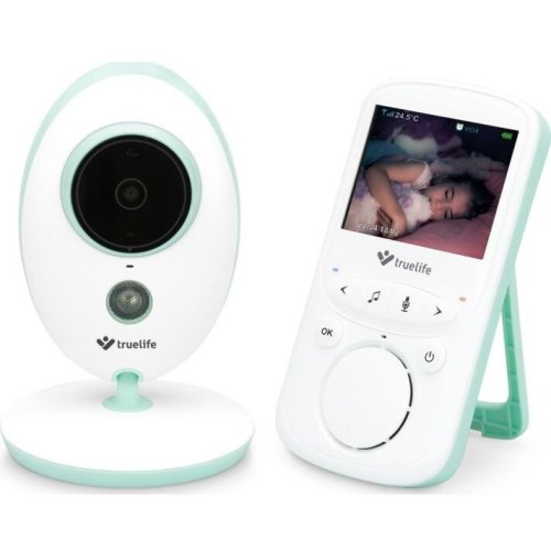 Truecam monitor bebelusi, truelife, v24, senzor de miscare, termometru, alb/verde