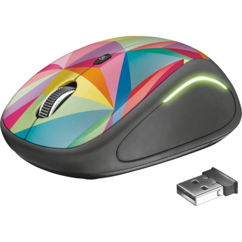 Trust mouse trust yvi fx, wireless, multicolor