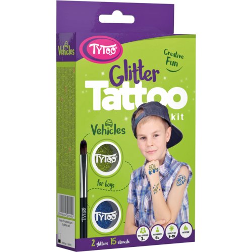 Tytoo set tatuaje temporare cu sclipici vehicles tytoo kkctt2213013