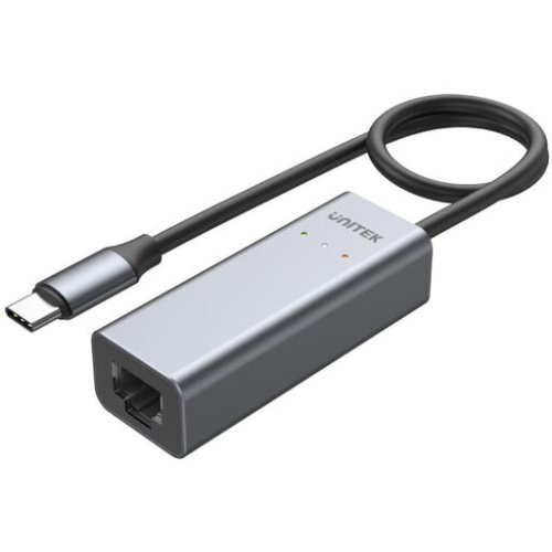 Unitek adaptor unitek adapter usb-c - rj-45 2.5 gbit, silver, u1313a
