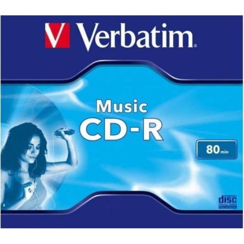 Verbatim blank cd-r verbatim music 80min jc 43365 (pret la 1 buc. 43364 cd - 10buc. / cutie)