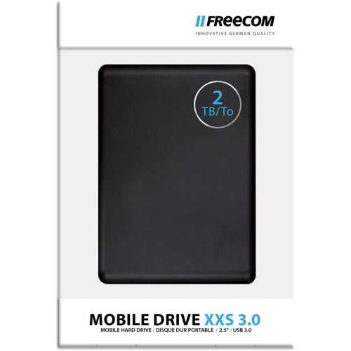 Verbatim hard disk extern freecom 56334, mobile drive xxs, 2 tb, usb 3.0, negru