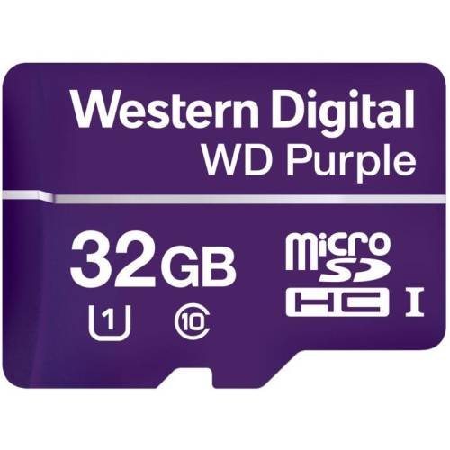 Western digital Western digital micro secure digital card western digital, 32gb, clasa 10, purple, fara adaptor