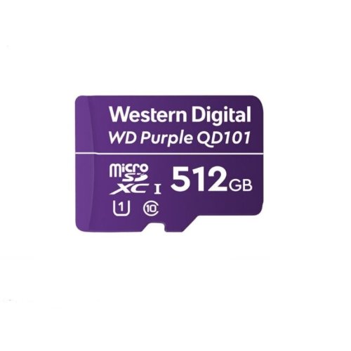 Western digital card de memorie wd purple 512gb surveillance microsdxc class 10 uhs 1