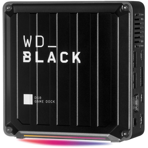 Western digital docking station wd black d50 game dock, dual thunderbolt 3, displayport, audio in/out, gigabit, iluminare rgb, negru