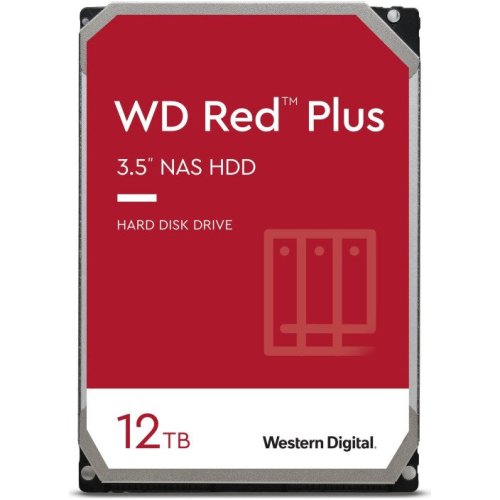 Western digital hard disk wd red plus 12tb sata-iii 7200rpm 256mb