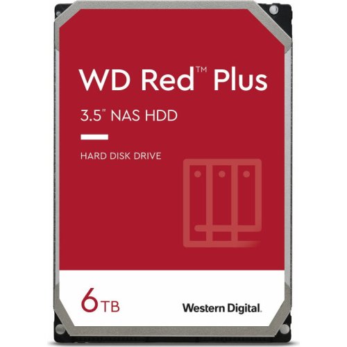 Western digital hard disk wd red plus 6tb sata-iii 5400 rpm 256mb