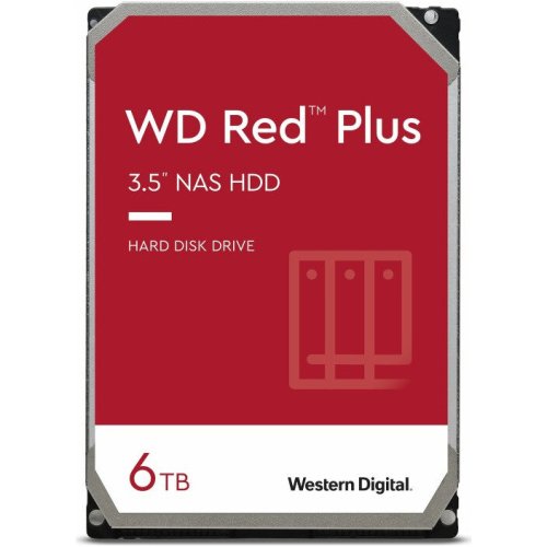 Western digital hard disk wd red plus 6tb sata-iii 5640rpm 128mb