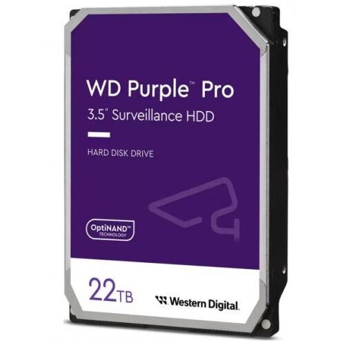 Western digital hard disk western digital purple pro 22tb, sata3, 512mb, 3.5inch