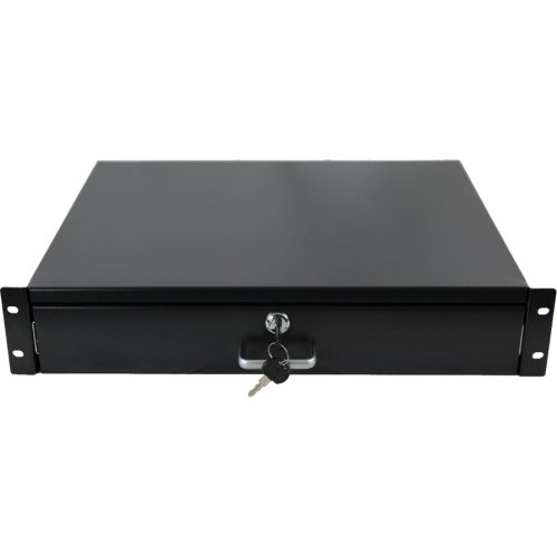 Xcab sertar 2u pentru stocare diverse în rack standard 19, negru