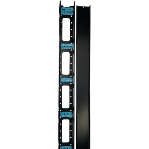 Xcab set 2 organizatoare eco xcab verticale cabluri pentru rack 27u negru